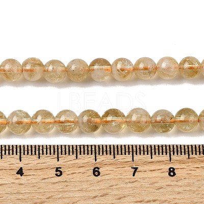 Heated Natural Citrine Beads Strands G-D323-A01-6mm-B-1