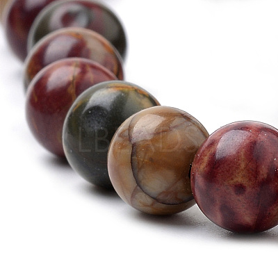 Natural Polychrome Jasper/Picasso Stone/Picasso Jasper Beads Strands G-S259-23-12mm-1