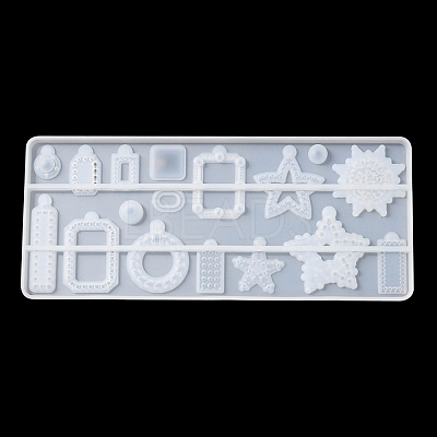 Mixed Shape Pendant Silicone Molds DIY-YW0006-74-1