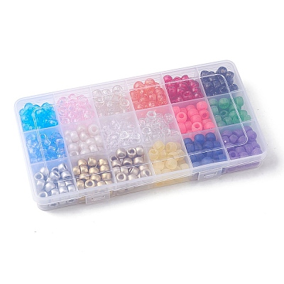 540Pcs 18 Colors Plastic Beads KY-FS0001-13-1
