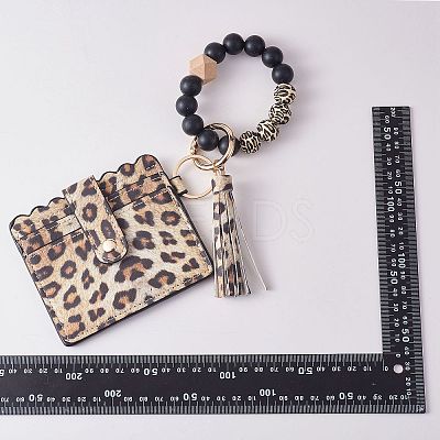 Leather Wristlet Keychain Bracelet Wallet for Women JX633A-1