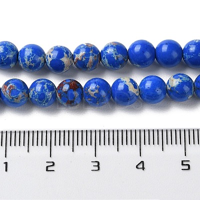 Synthetic Imperial Jasper Dyed Beads Strands G-D077-A01-01A-1