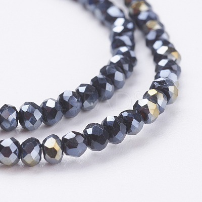 Electroplate Glass Beads Strands EGLA-R048-2mm-02-1