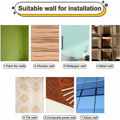 Mirror Acrylic Self Adhesive Wall Decorative AJEW-WH0518-24B-1