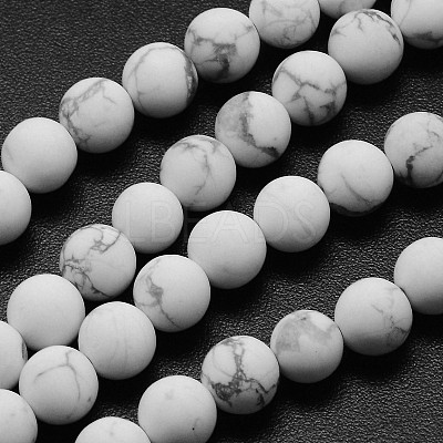 Natural Howlite Beads Strands G-D696-6mm-1