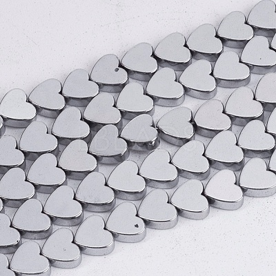 Non-magnetic Synthetic Hematite Beads Strands G-Q883-6x6mm-6-1