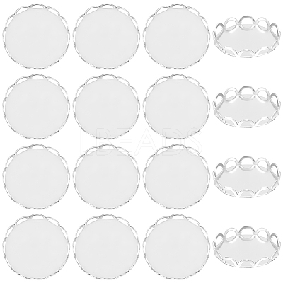 100Pcs 304 Stainless Steel Cabochon Settings FIND-BBC0003-49-1