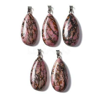 Natural Rhodonite Pendants GG-CBACB71-02P-10-1