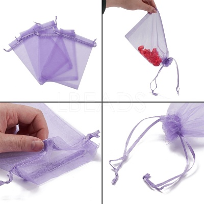 Organza Gift Bags with Drawstring X-OP-R016-13x18cm-06-1