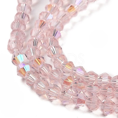 Transparent Electroplate Glass Beads Strands EGLA-A039-T4mm-L26-1