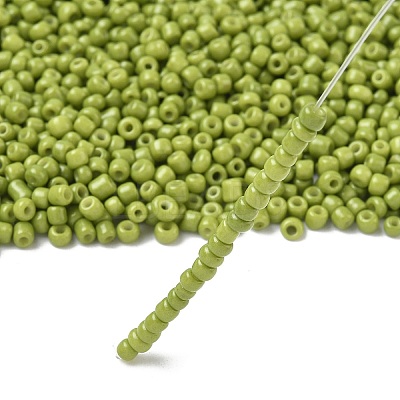 8/0 3mm Baking Paint Glass Seed Beads Loose Spacer Beads X-SEED-S002-K9-1