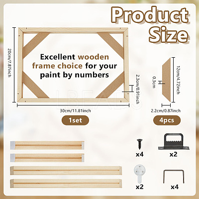 Wood Oil Painting Frame DIY-WH0671-376A-1