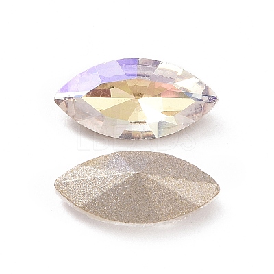 Glass Rhinestone Cabochons GGLA-P002-03A-08-1