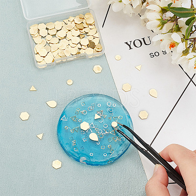 160Pcs 4 Style Brass Cabochons KK-OC0001-39-1