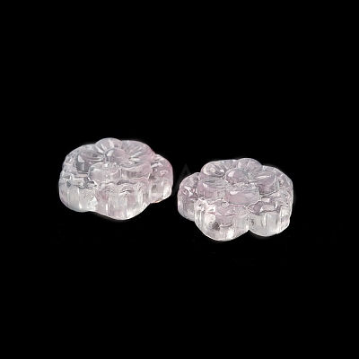 Spray Painted Transparent Glass Beads GLAA-D006-18-1
