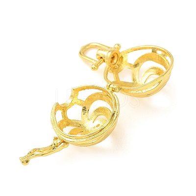 Brass Cage Pendants KK-CBA8ACD-01G-C-1