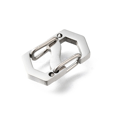 304 Stainless Steel Keychain Clasp Findings STAS-U051-01B-P-1