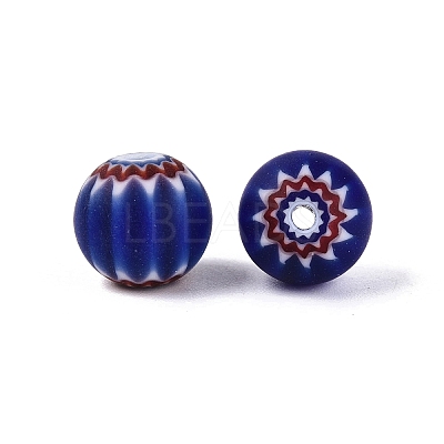 Handmade Millefiori Glass Round Beads LA-N002-10A-1
