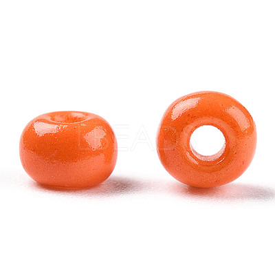 Opaque & Transparent Inside Colours 6/0 Glass Seed Beads SEED-F004-4mm-02-1