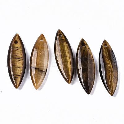 Natural Tiger Eye Pendants G-S364-078C-1