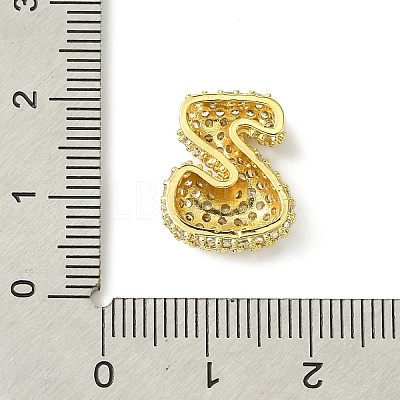 Rack Plating Brass Clear Cubic Zirconia Pendants KK-S378-01G-Z-1
