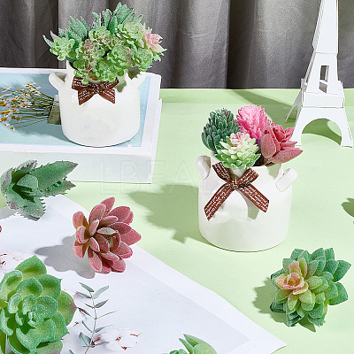 PVC Artificial Succulent Plant AJEW-SP0004-35C-1