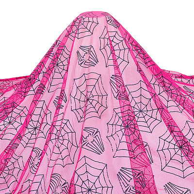 Halloween Theme Polyester Mesh Fabric DIY-WH0589-86B-1
