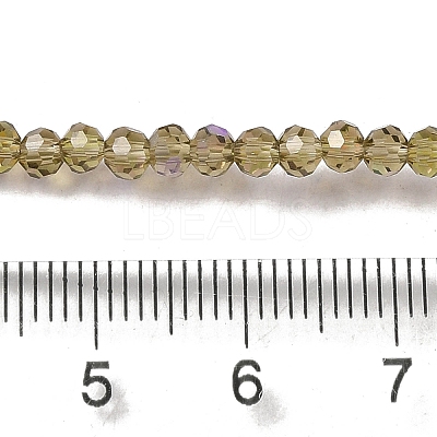 Electroplate Transparent Glass Beads Strands EGLA-A035-T3mm-L16-1