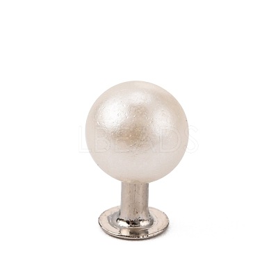 ABS Plastic Imitation Pearl Rivet Studs KY-L076-A-01-1