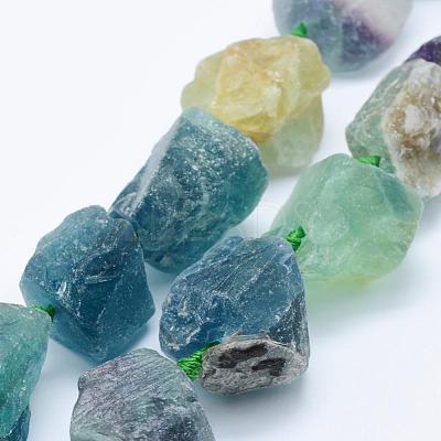 Natural Fluorite Beads Strands G-K203-64-1