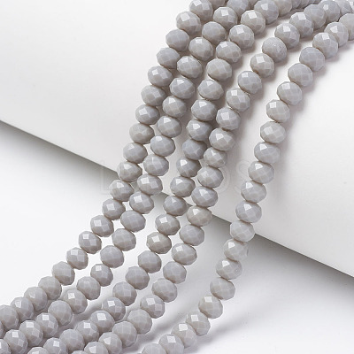 Opaque Solid Color Glass Beads Strands X1-EGLA-A034-P8mm-D10-1