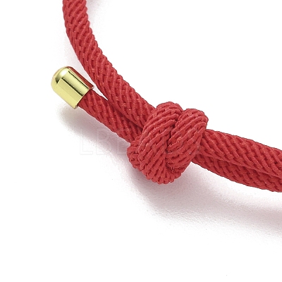 Adjustable Nylon Round Milan Cord Slider Bracelet Making FB-H001-01G-06-1