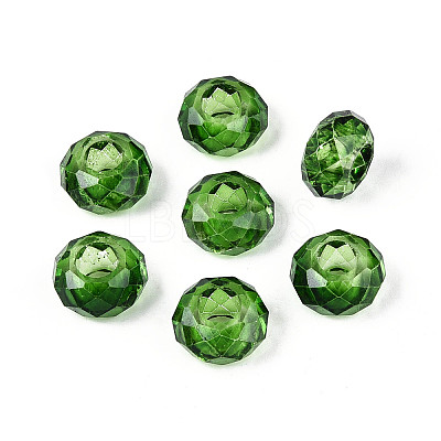 Baking Paint Glass European Beads GDA007-18-01-1