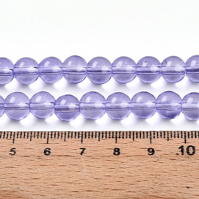 Baking Paint Transparent Glass Beads X1-DGLA-N006-8mm-06-1