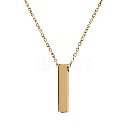 304 Stainless Steel Rectangle Pendant Urn Ashes Necklaces NJEW-WH0036-031G-1