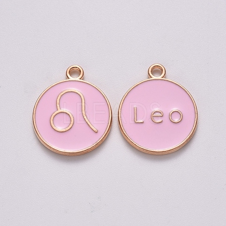 Alloy Enamel Pendants X-ENAM-S124-01B-09G-1