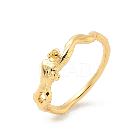Brass Finger Ring Settings KK-G518-05G-1