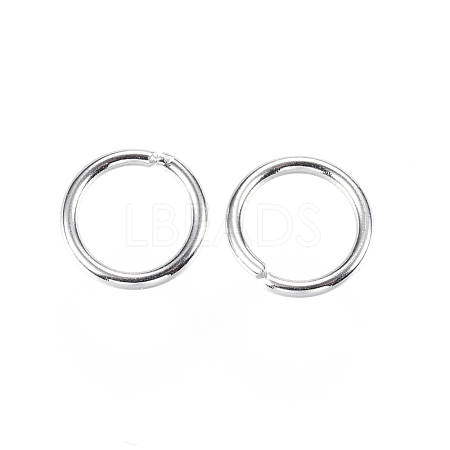 304 Stainless Steel Open Jump Rings X-STAS-D448-100P-9mm-1