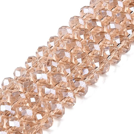Electroplate Glass Beads Strands X-EGLA-A044-T8mm-A20-1