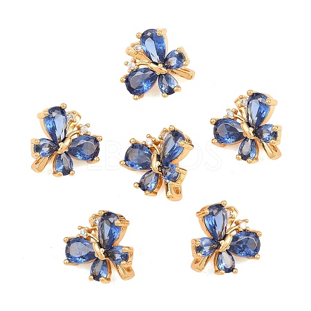 SHEGRACE Butterfly Brass Micro Pave Cubic Zirconia Spacer Bars XGRQ5K655-825G-B-1