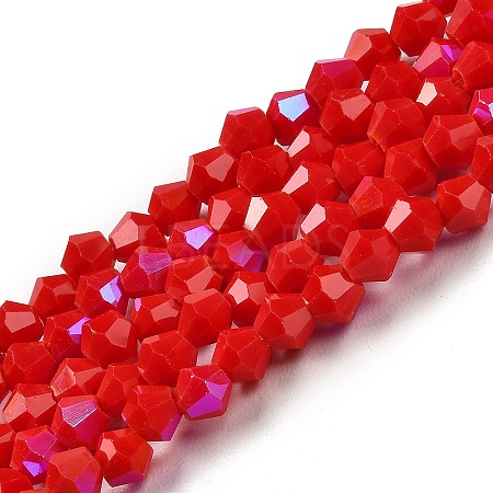 Opaque Solid Color Imitation Jade Glass Beads Strands EGLA-A039-P4mm-L02-1