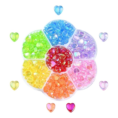 7 Colors Transparent Acrylic Beads OACR-YW0001-95-1