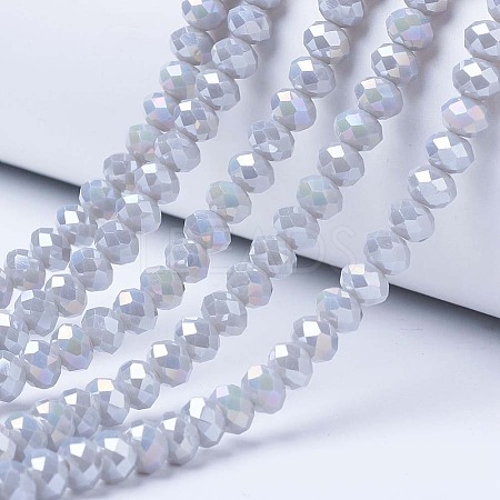 Electroplate Glass Beads Strands EGLA-A034-P2mm-B11-1