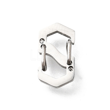 304 Stainless Steel Keychain Clasp Findings STAS-U051-01A-P-1