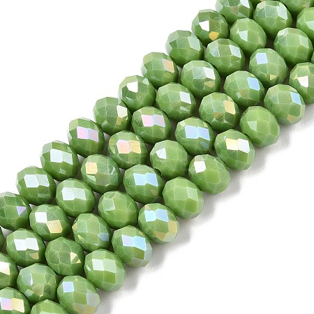 Electroplate Glass Beads Strands EGLA-A044-P8mm-B30-1