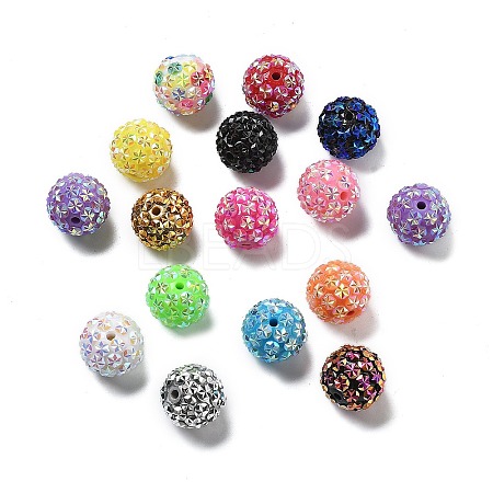 Acrylic Rhinestone Ball Beads OACR-A035-01-1