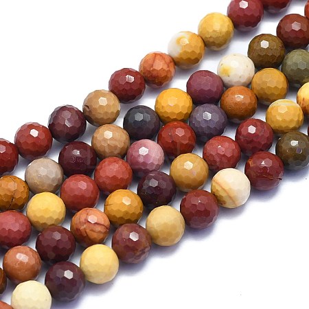 Natural Mookaite Beads Strands G-K310-A25-8mm-1