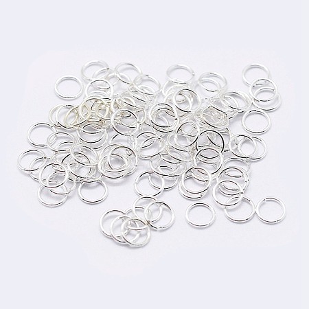 925 Sterling Silver Saw Cut Open Jump Rings STER-F036-02S-0.7x7mm-1