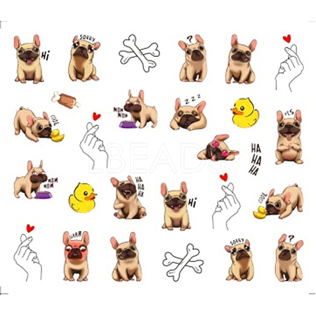 Puppy Nail Art Water Transfer Stickers Decals MRMJ-Q080-A1536-1