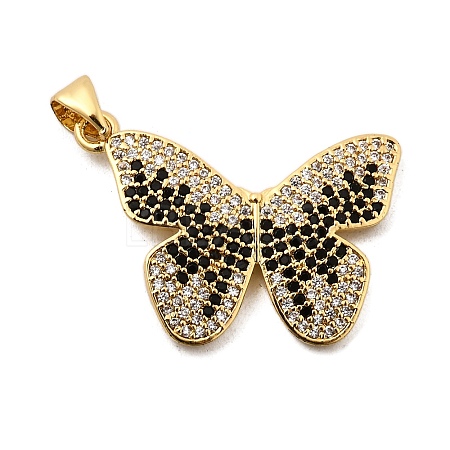 Brass Micro Pave Cubic Zirconia Pendants KK-I360-023G-02-1-1